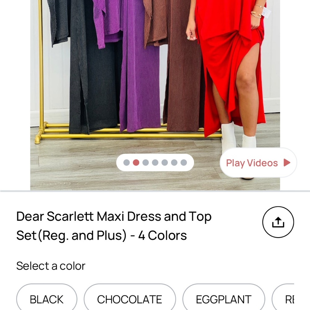 Purple Maxi Dress and Top Set